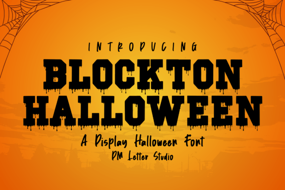 Blockton Halloween: A Spooky-Playful Display Font for Small Business Branding