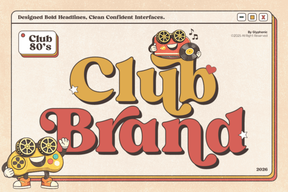 Club Brand: A Bold Retro Serif Font That Elevates Your Small Business