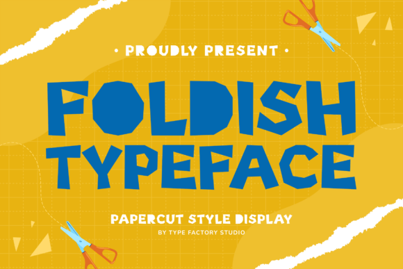 Foldish: A Papercut Display Typeface for Authentic Branding