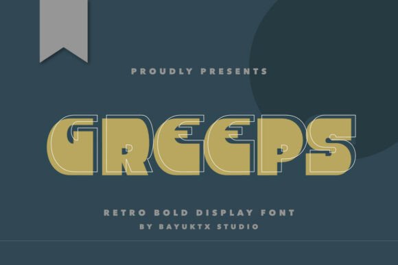 Greeps: A Bold Retro Display Font for Small Business Branding