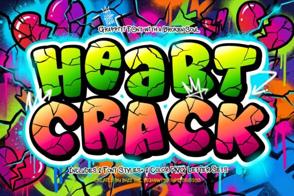 Heart Crack: A Bold Display Font for Scroll-Stopping Campaigns