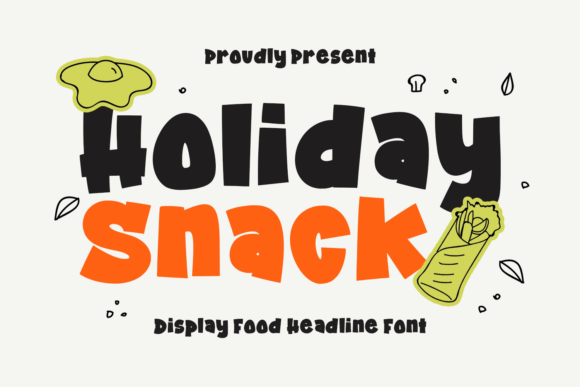 Holiday Snack: A Playful Display Font for Festive Editorial Moments
