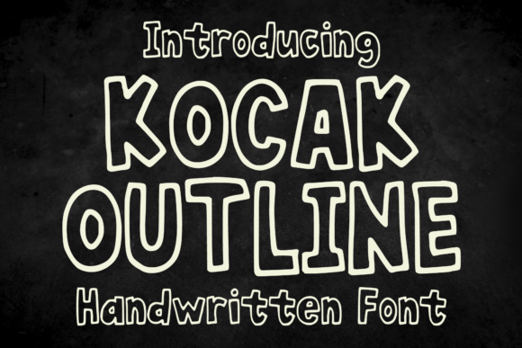Kocak Outline: A Playful Chalk Display Typeface for Handmade Creators