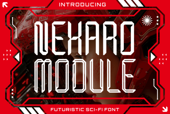 Nexaro Module: A Futuristic Display Font for Crafters & Sellers