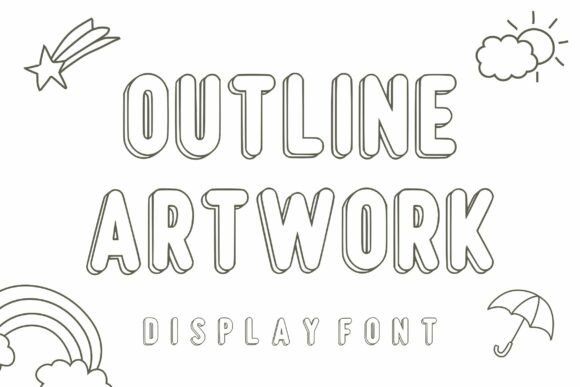 Outline Artwork: A Modern Display Font for Scroll-Stopping Campaigns