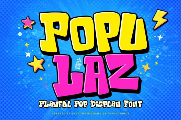 Populaz: A Bold Display Font for Digital Brand Energy