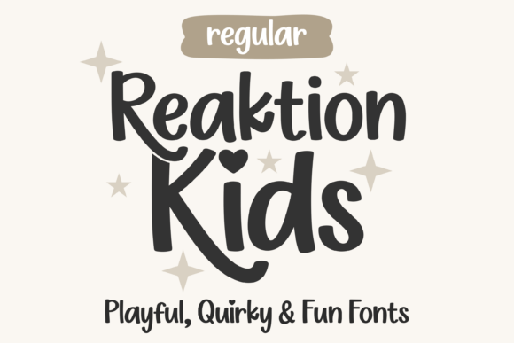 Reaktion Kids Regular: A Playful Handwritten Font for Editorial Charm