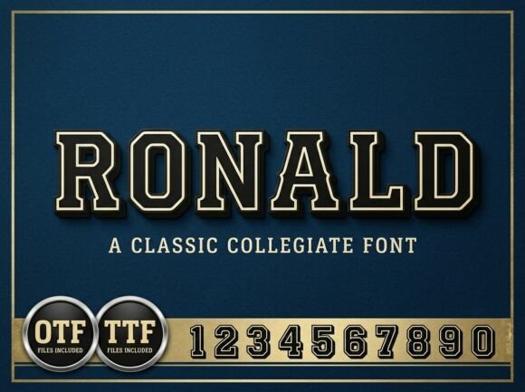 Ronald: A Collegiate Display Font That Commands Attention