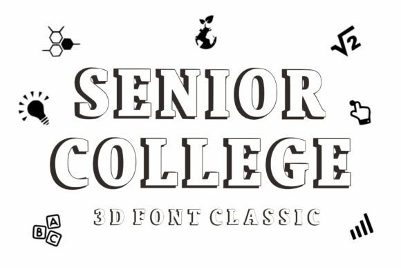 Senior College Font: A Display Typeface for Academic & Varsity Branding