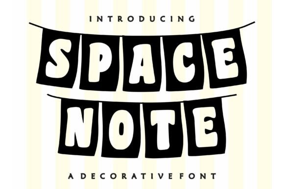 Space Note: A Playful Display Font for Handmade Brands