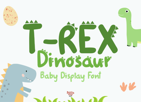 T-rex Dinosaur: A Playful Display Font with Editorial Charm
